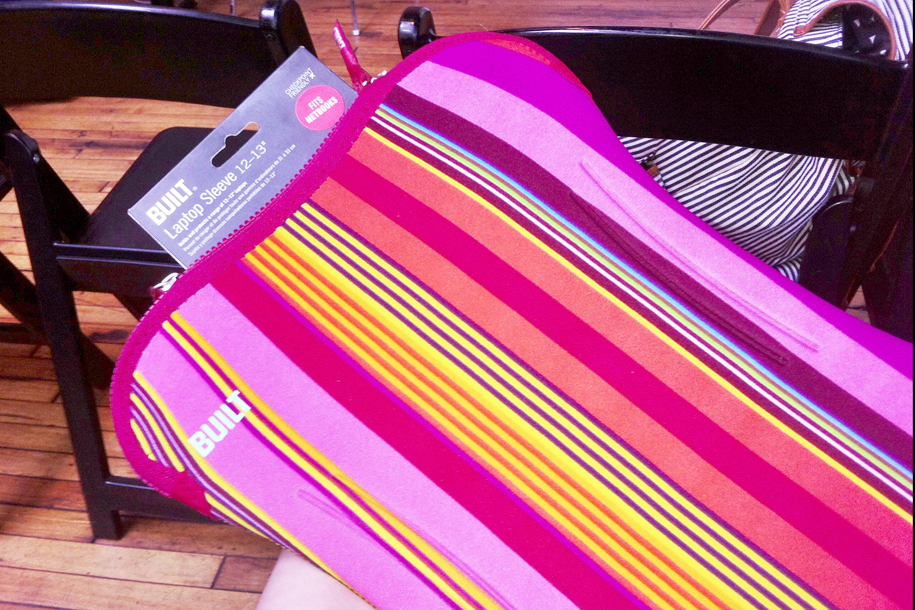 I won the laptop case giveaway from Staples during the event