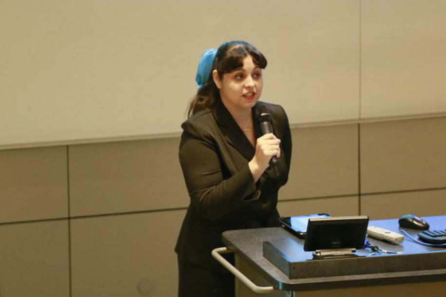 Me welcoming attendees to the the event.