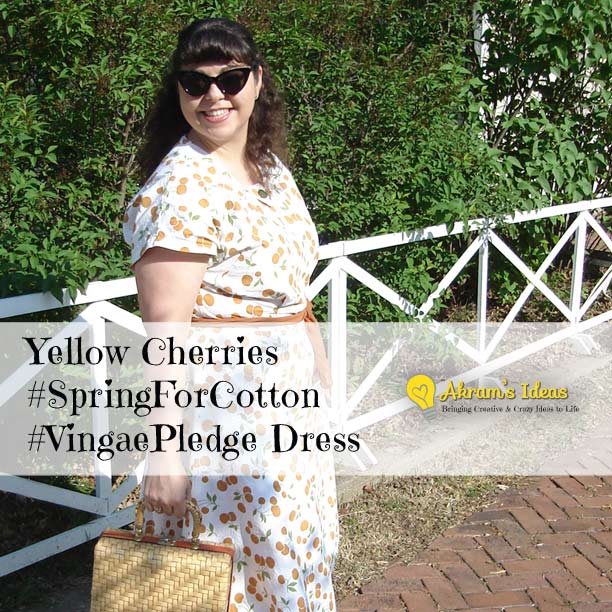 Akram's Ideas Yellow Cherry #SpringForCotton #VintagePledge Dress