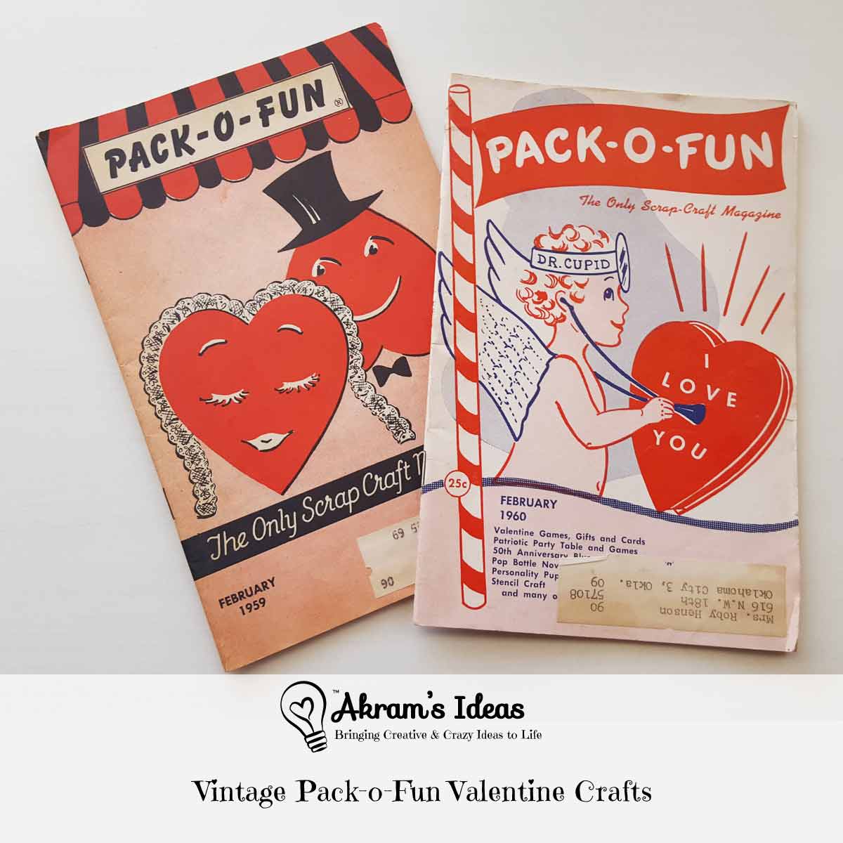 Akram's Ideas: Vintage Pack-o-Fun Valentine Crafts