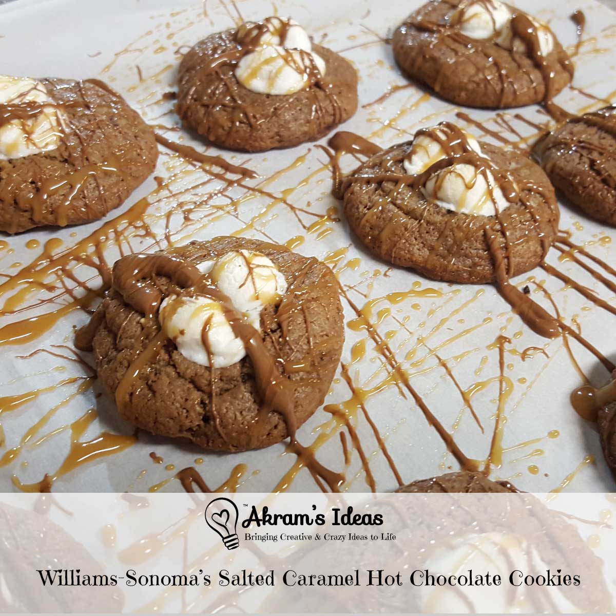Akram's Ideas: Williams-Sonoma's Salted Caramel Hot Chocolate Cookies