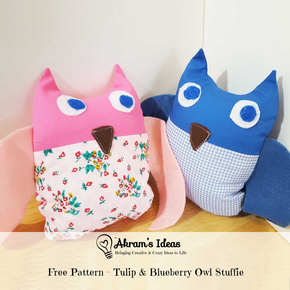 Akram's Ideas: Free Pattern - Tulip & Blueberry Owl Stuffie