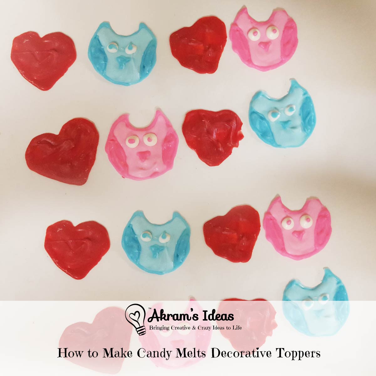 Akram's Ideas: How to Make Candy Melts Decorative Toppers