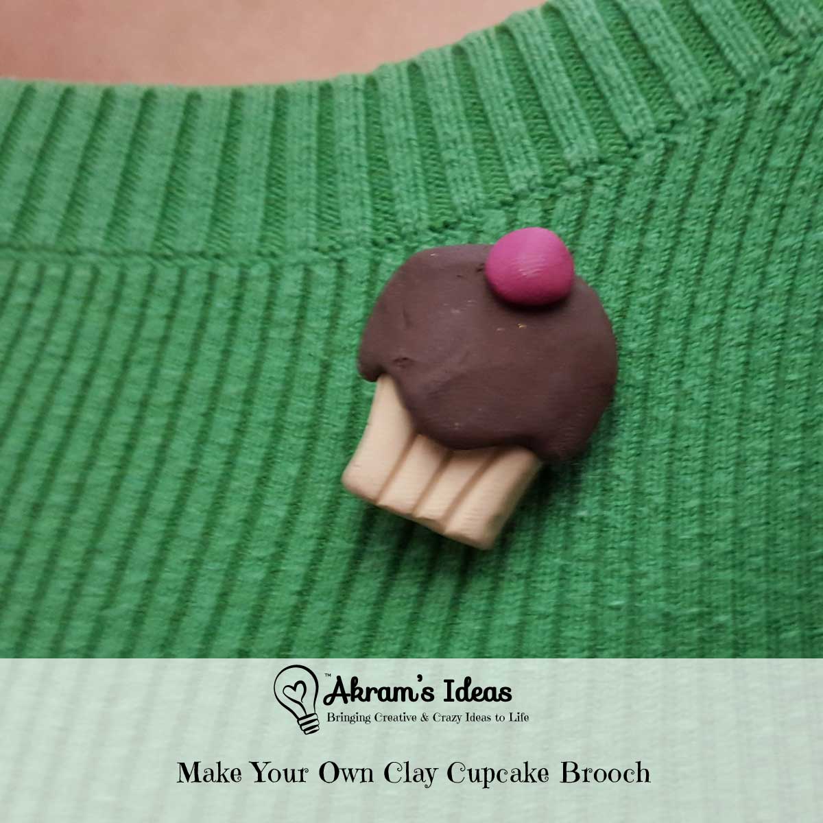 Akram's Ideas: Make Your Own Clay Cupcake Brooch