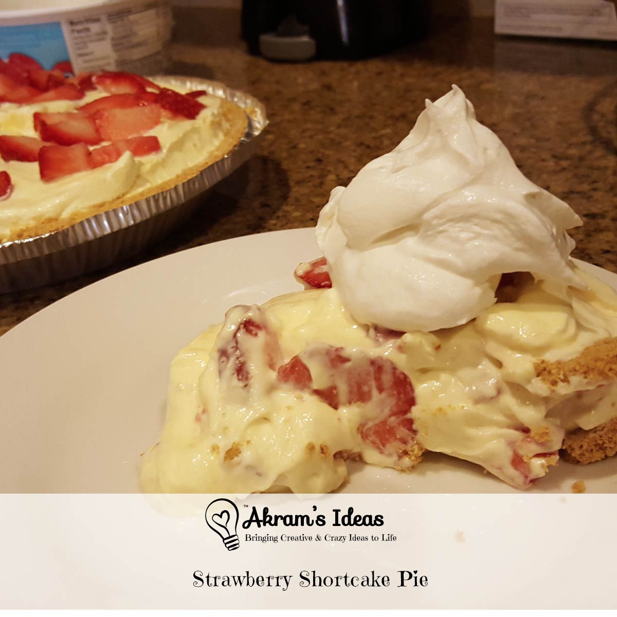 Learn how to make this easy no-bake Strawberry Shortcake Pie, it’s a great twist on a classic springtime treat.