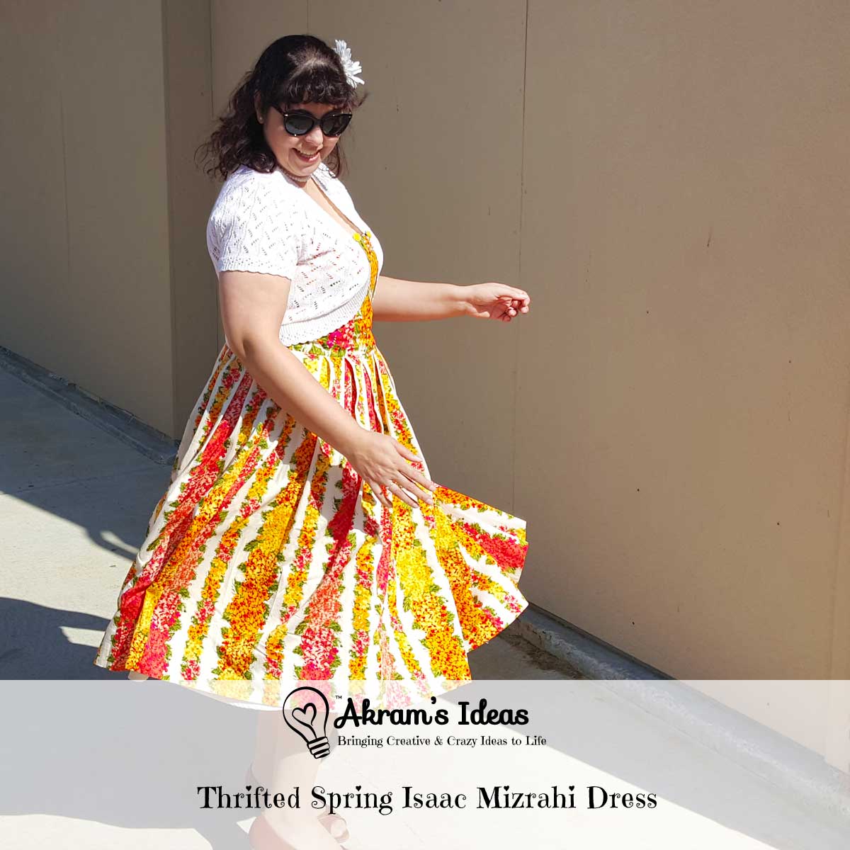 Sharing my lovely newly thrifted Isaac Mizrahi dress which is perfect for spring.