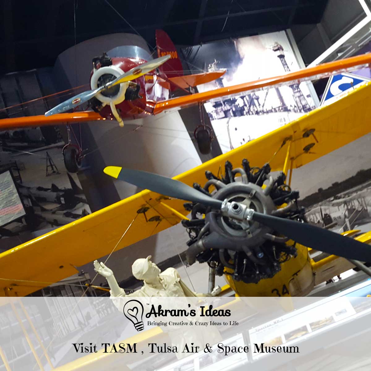 Review of TASM an aerospace museum in the heart of Tulsa Oklahoma. This facility includes tons of Oklahoma aerospace memorabilia and planetarium.