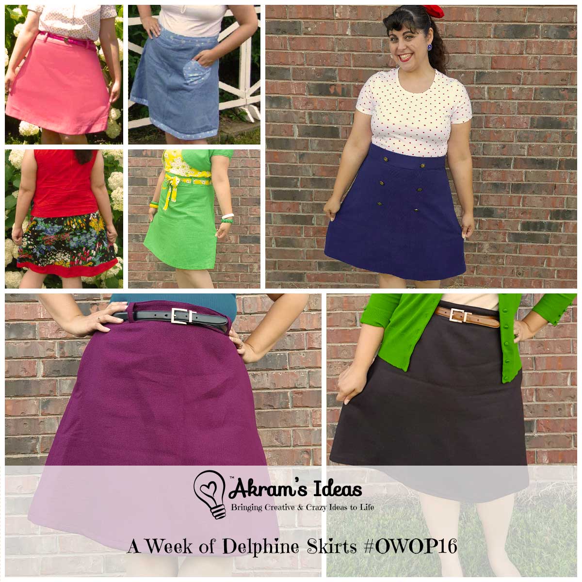 Taking part in #OWOP16 I choose the Delphine Skirt pattern from the book Love at First Stitch by Tilly Walnes.