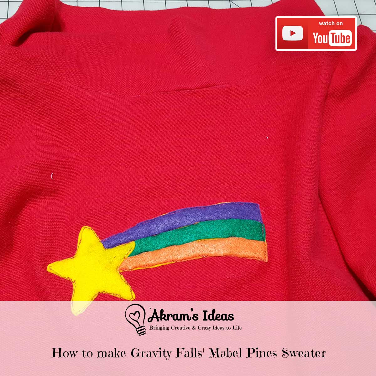 Learn the process I went through the make my Gravity Falls’ Mabel Pines sweater using New Look 6145 pattern.