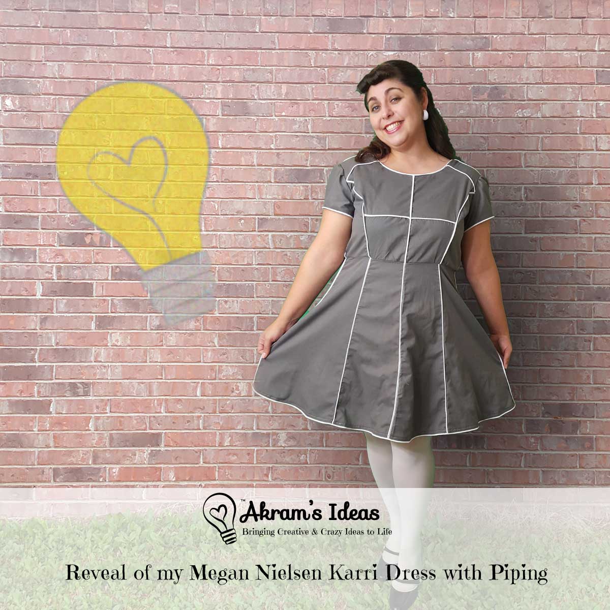 Review of my Megan Nielsen Karri dress pattern featuring multi-panels, a flared skirt and princess seams. Also, the dress in which I used a whole lot of piping.