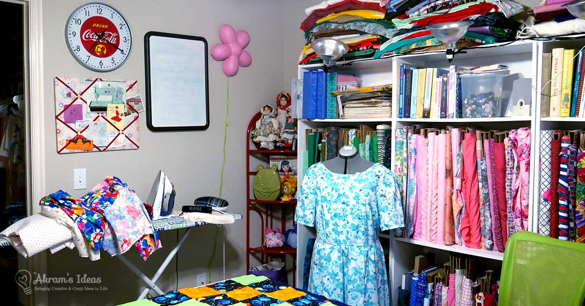 An #HonestCraftRoom tour of my sewing room as it is in its natural state, complete with work in progress and mess.
