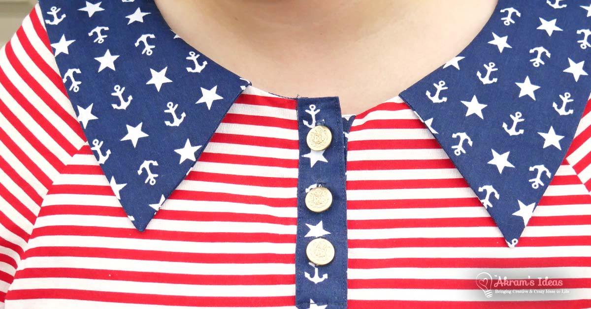 Reveal of my #4thofJulyProudDressProject , a USA themed the Coco Wawa Lily blouse; plus a full pattern review.