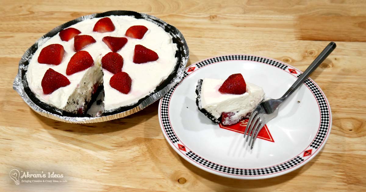 A quickie bake recipe for Strawberry White Chocolate Pie, a decadent white chocolate cheesecake filling over strawberries in an Oreo crust.