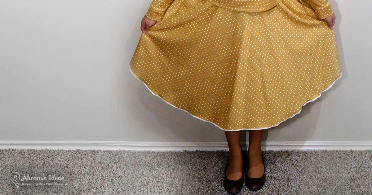 Review of Simplicity 8446 circle skirt pattern and my adjustments for making it with an elasticated waist.