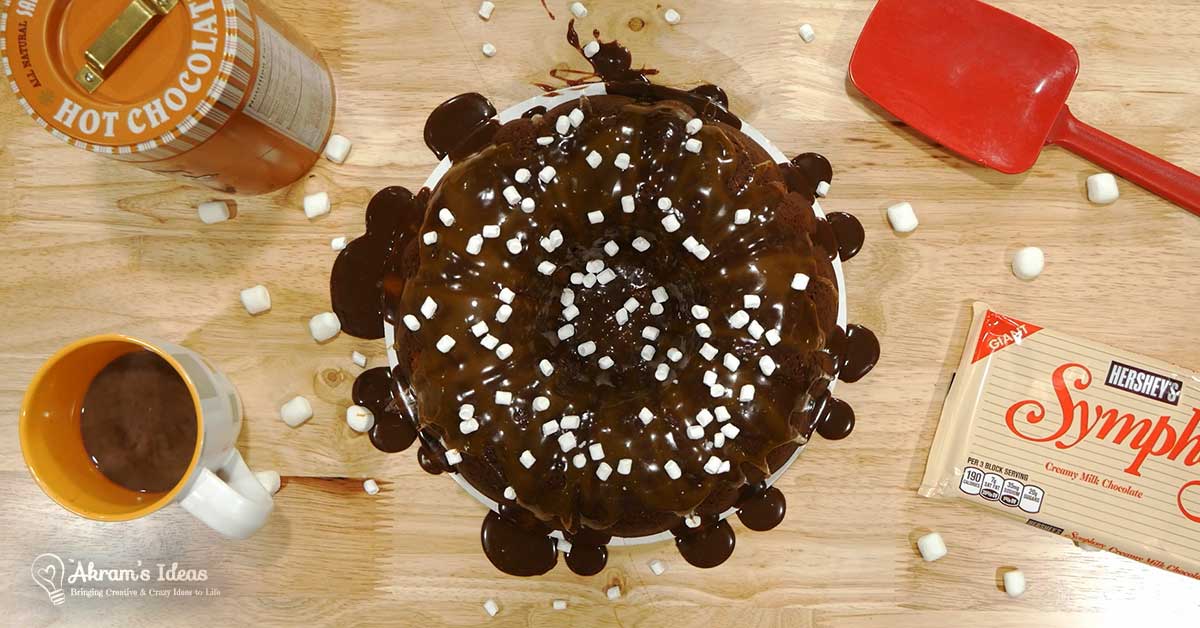 With winter is still alive and well in parts of the world, warm up with a slice of Salted Caramel Hot Chocolate Cake.