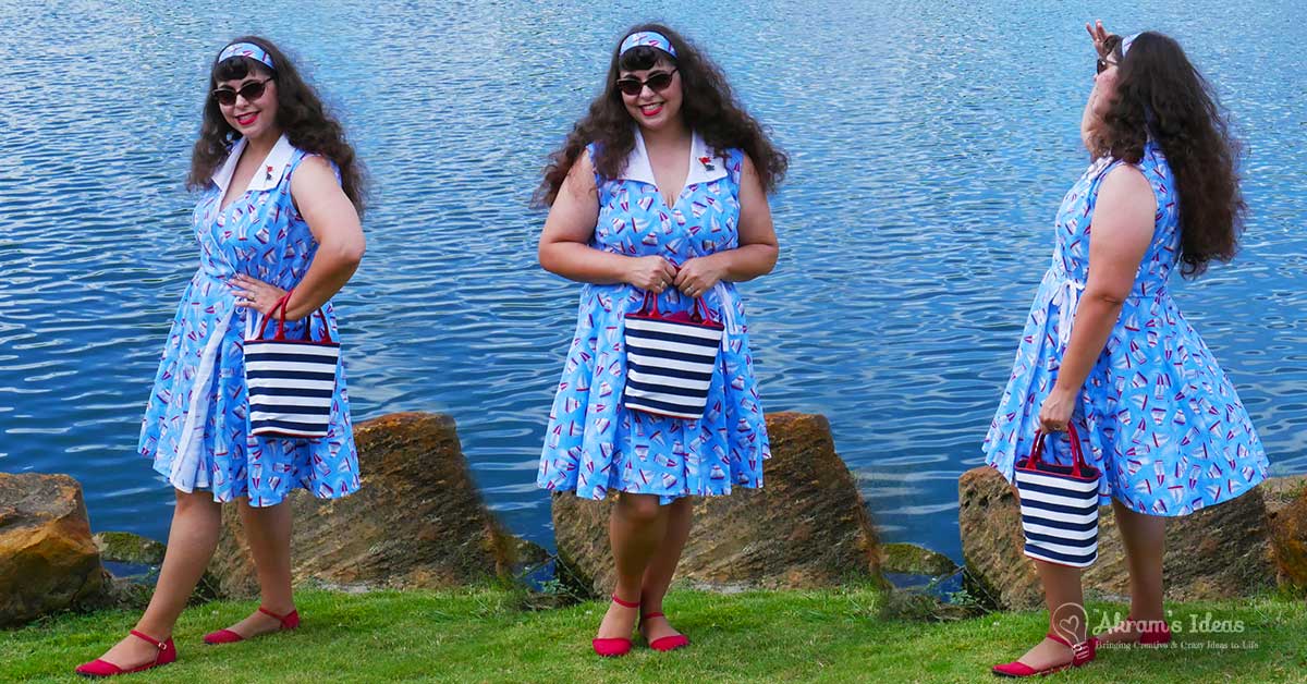 Sharing my latest make, McCalls 6959 wrap dress for the #sewtogtherforsummer challenge, made in a lovely a sailboat print.
