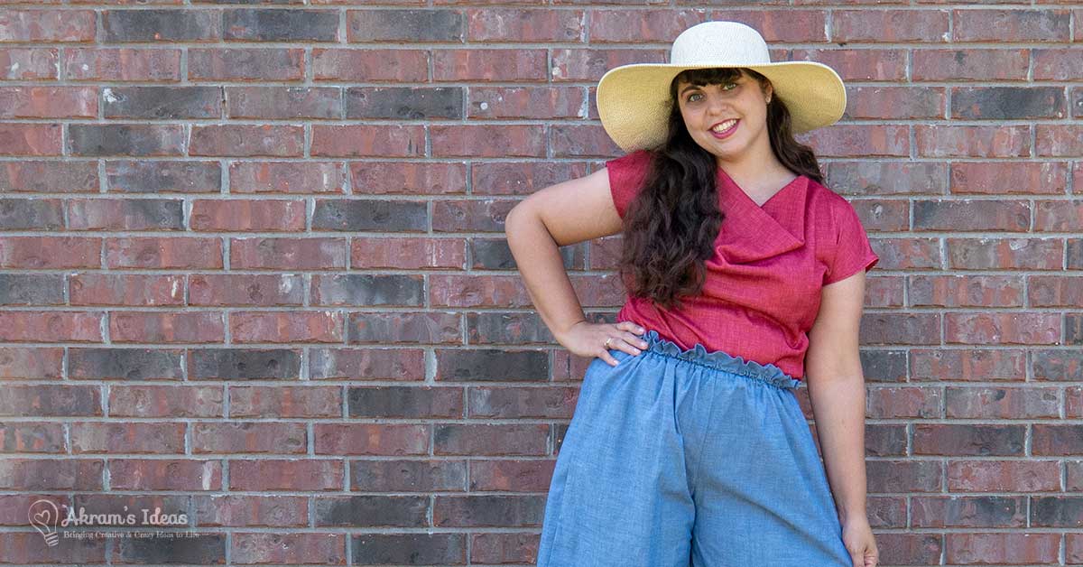 Sharing my thoughts on my summer culottes, I made using Simplicity 8605, featuring wide legs and a paper bag waist.