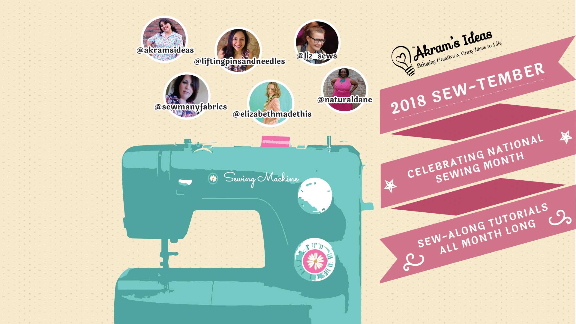 We are celebrating National Sewing month (September) with the #SEWtember2018 sew-along challenge.
